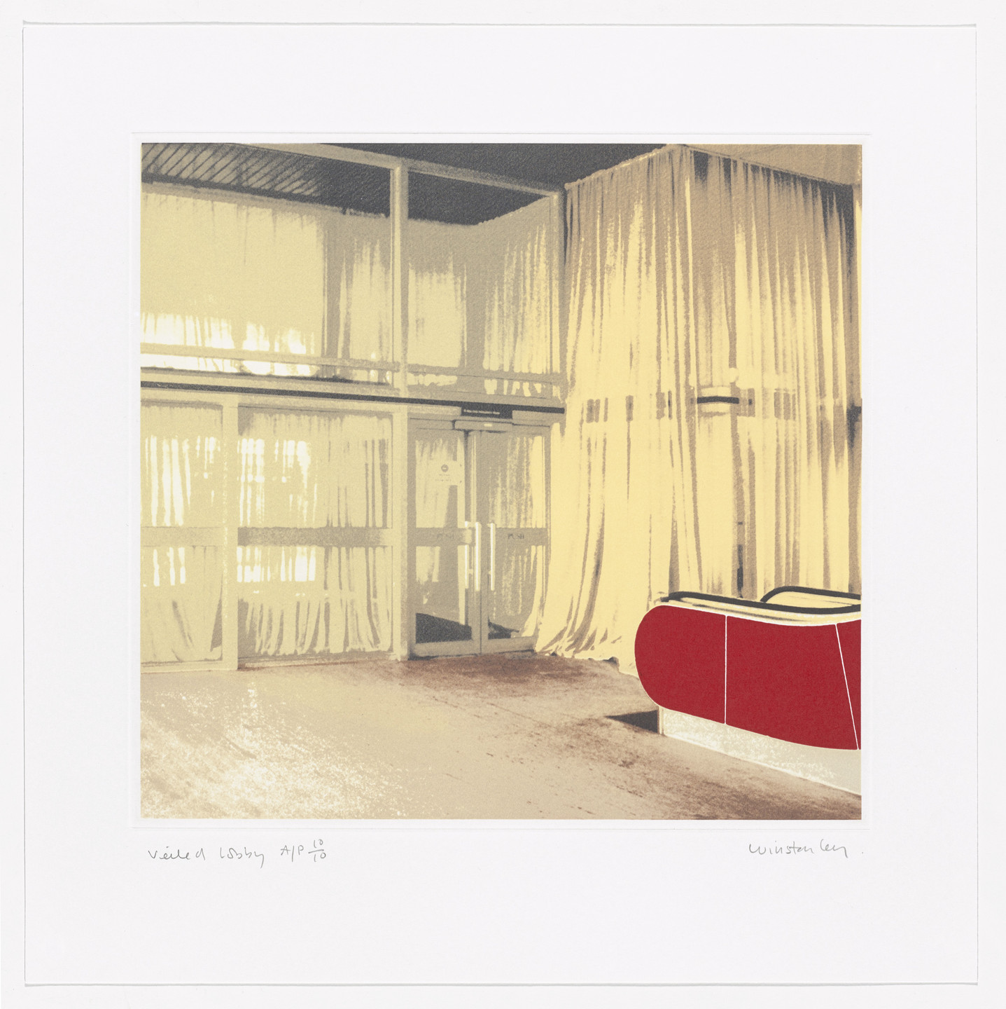 Paul Winstanley. Veiled Lobby from Alan Cristea Gallery Twentieth Anniversary Portfolio. 2015