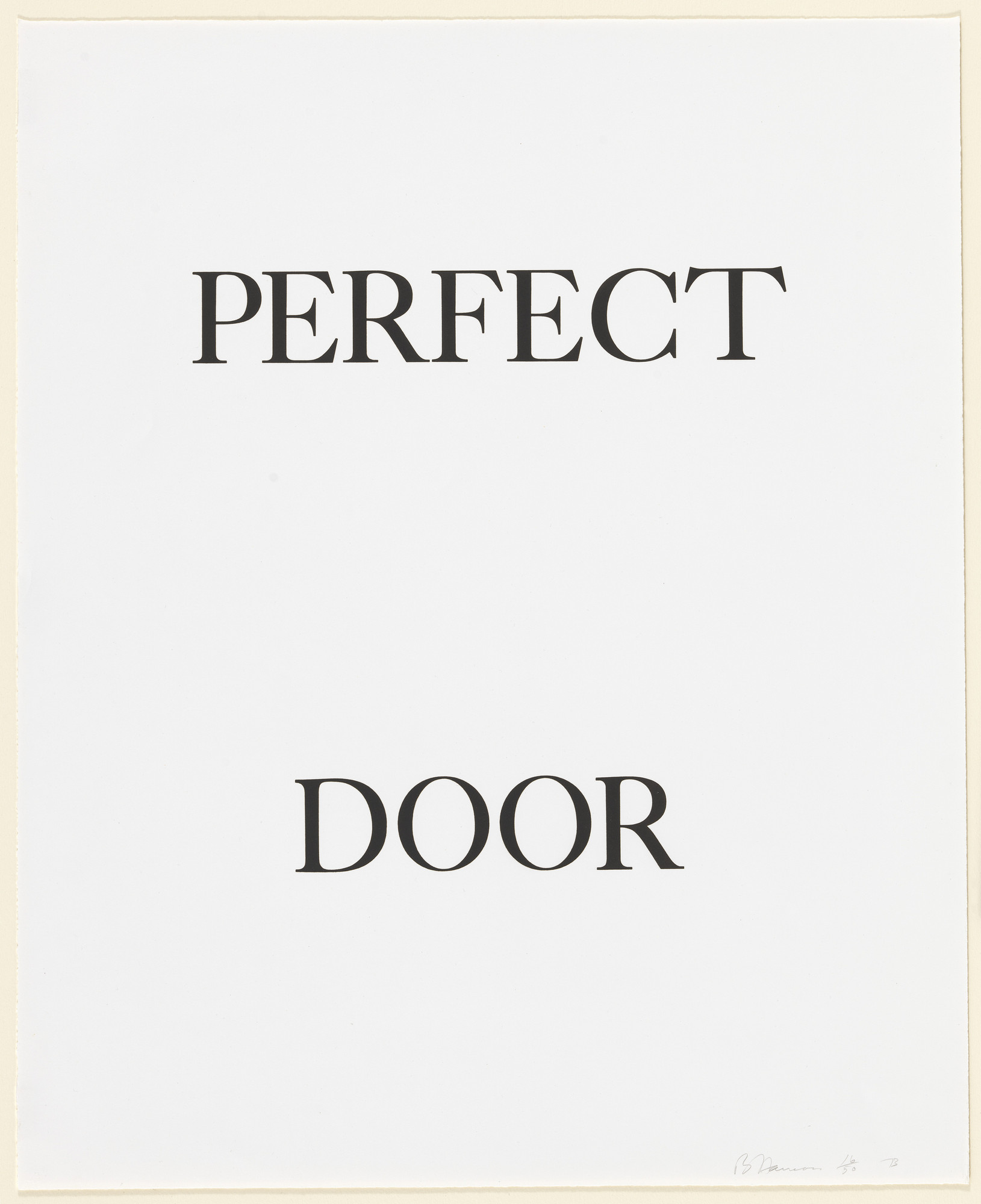 Bruce Nauman. Perfect Door