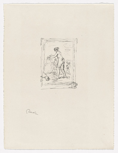 lithography Pierre Auguste Renoir-Moosrosen