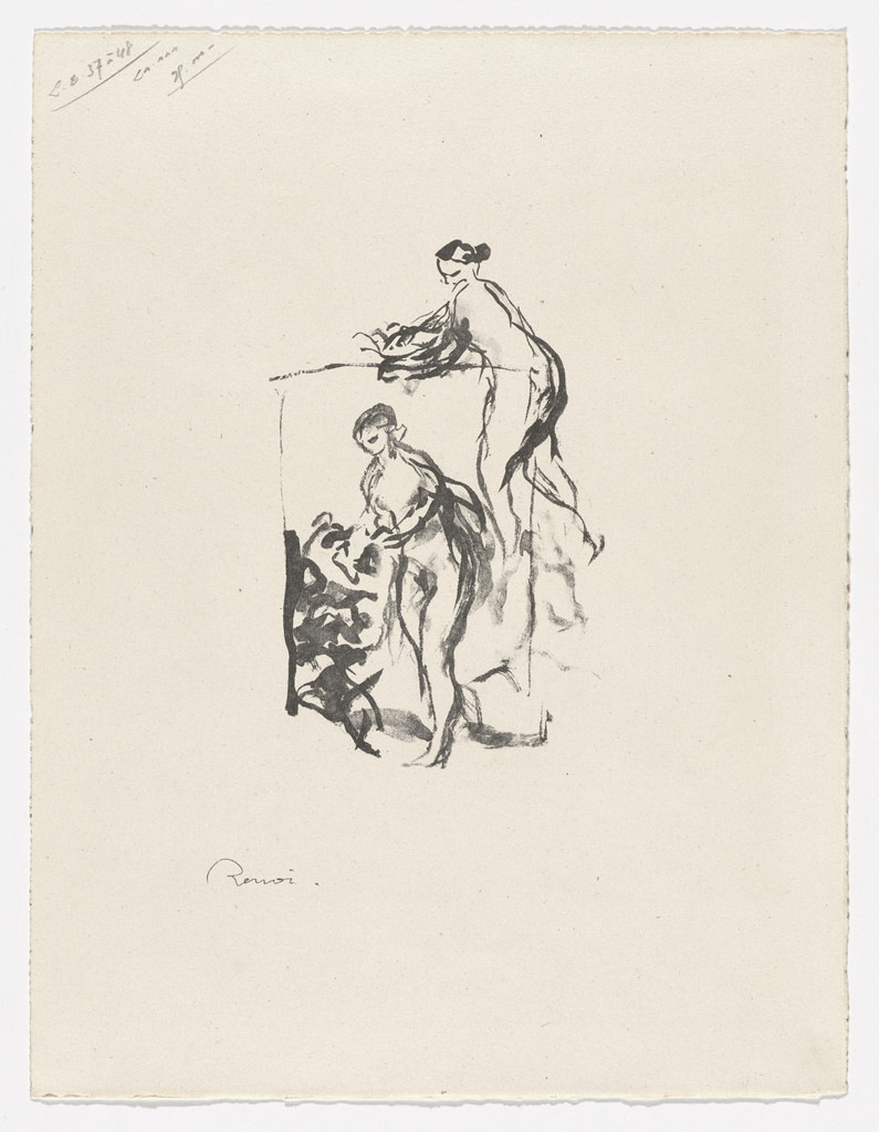 Woman by the Grapevine, Third Variant (Femme au cep de vigne, 3e variante) from Twelve Original Lithographs by Pierre-Auguste Renoir (Douze lithographies originales de Pierre-Auguste Renoir)