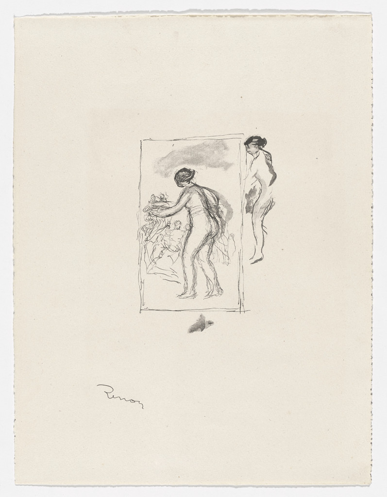 Woman by the Grapevine, Fourth Variant (Femme au cep de vigne, 4e variante) from Twelve Original Lithographs by Pierre-Auguste Renoir (Douze lithographies originales de Pierre-Auguste Renoir)