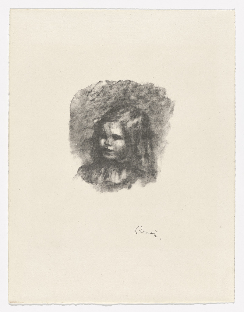 Claude Renoir, Facing Left (Claude Renoir, Tourné à gauche) from Twelve Original Lithographs by Pierre-Auguste Renoir (Douze lithographies originales de Pierre-Auguste Renoir)