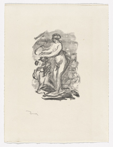 lithography Pierre Auguste Renoir-Moosrosen