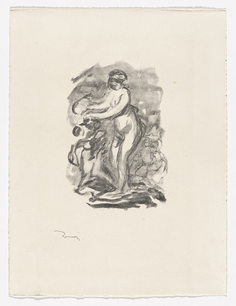 Woman by the Grapevine, First Variant (Femme au cep de vigne, 1re variante) from Twelve Original Lithographs by Pierre-Auguste Renoir (Douze lithographies originales de Pierre-Auguste Renoir)