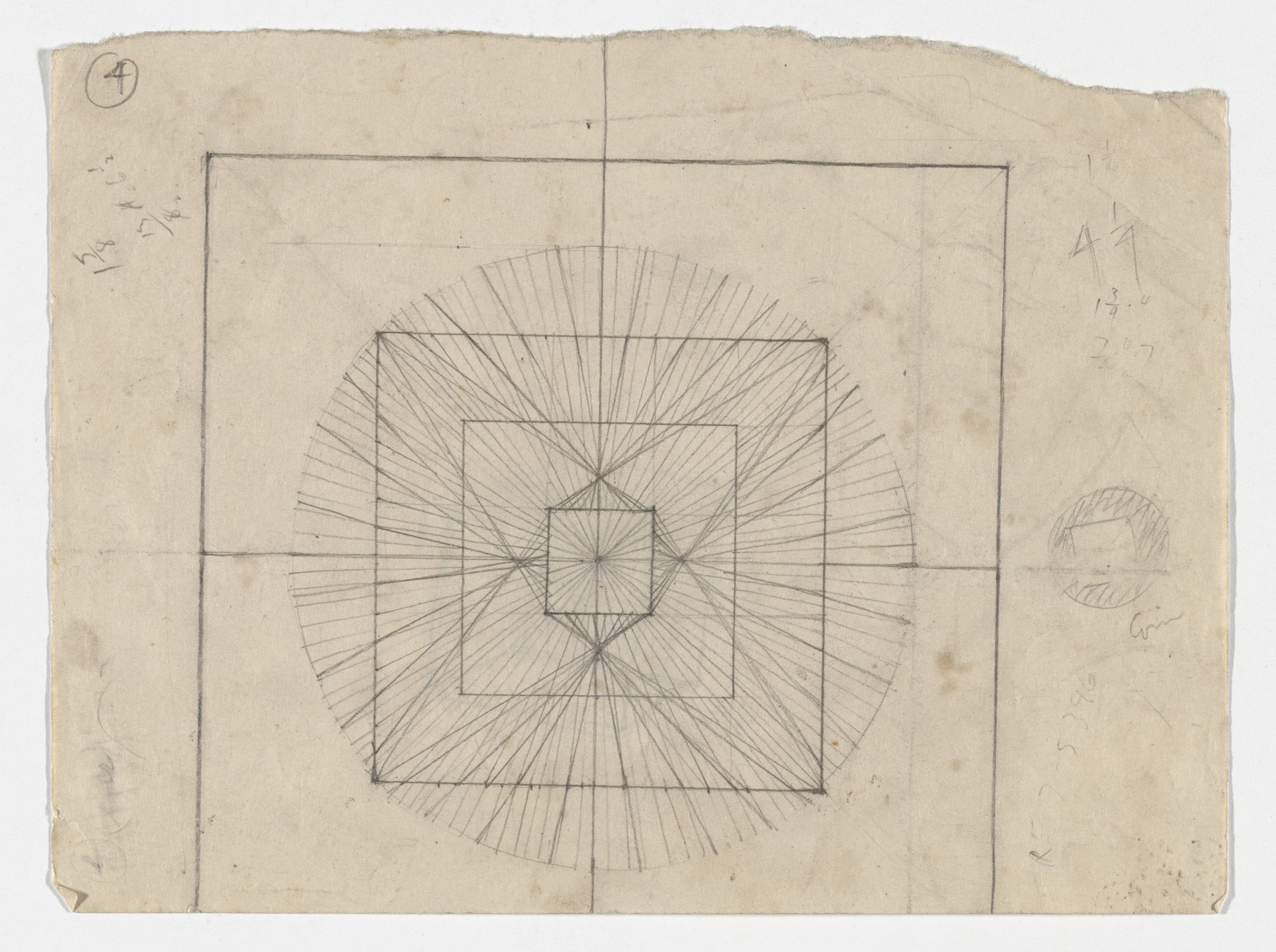 Richard Lippold. Study for Variation No. 7: Full Moon. 1949-50