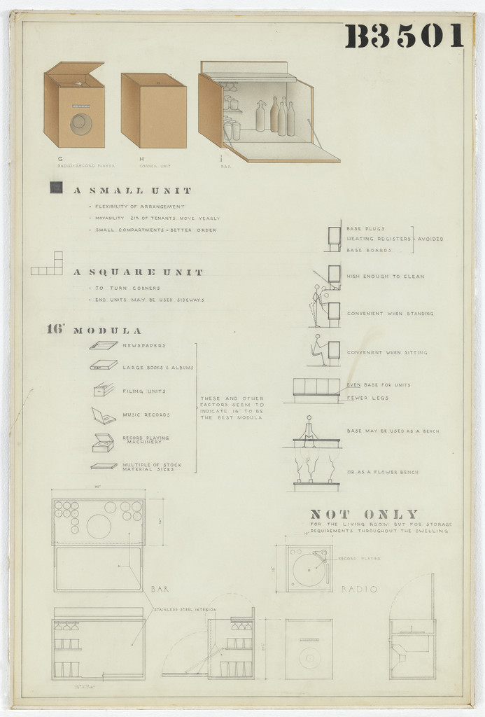 Cabinets (Entry Panel for MoMA Competition for Organic Design in Home Furnishings)