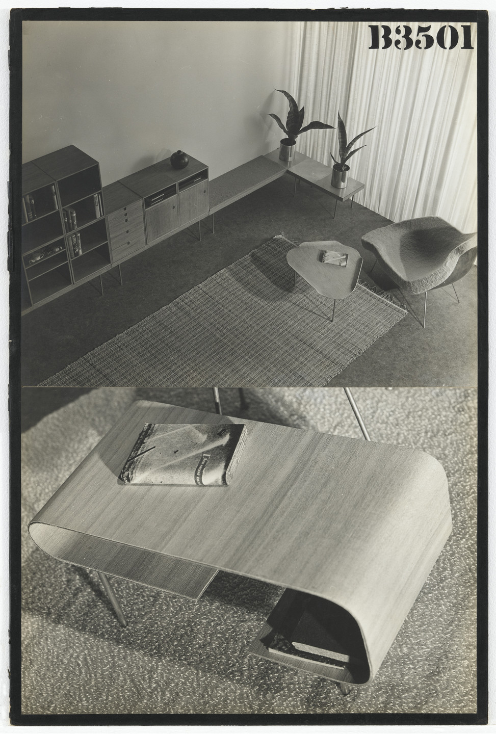 Charles Eames, Eero Saarinen. Entry Panel for MoMA Competition for Organic Design in Home Furnishings. 1940