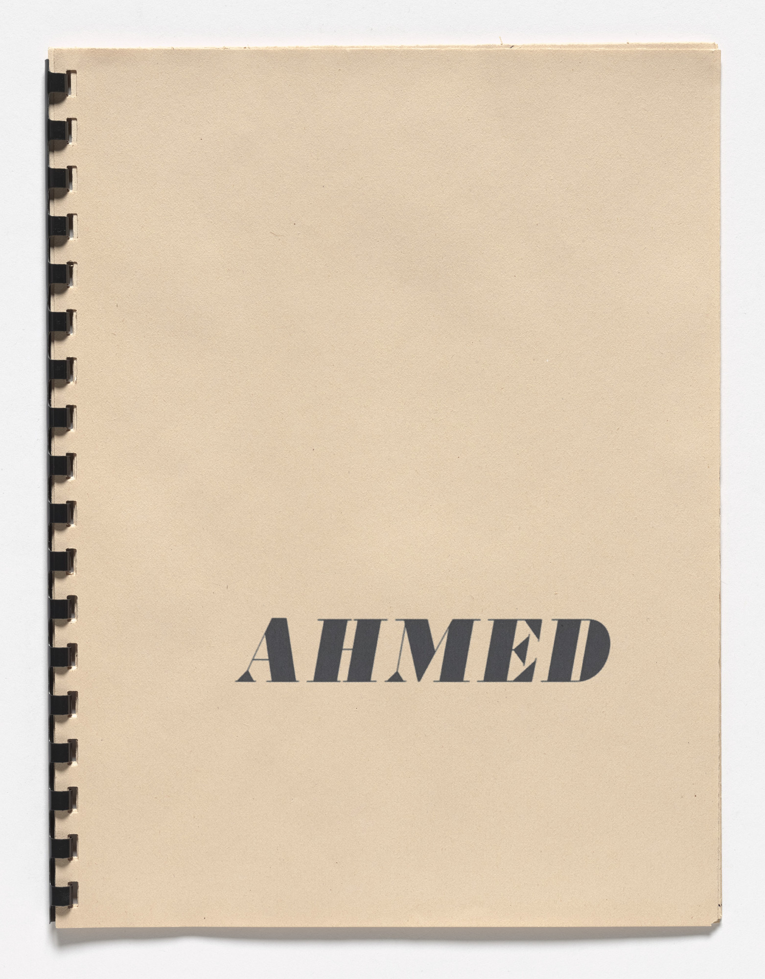 Rosemarie Trockel. Ahmed from Book Drafts