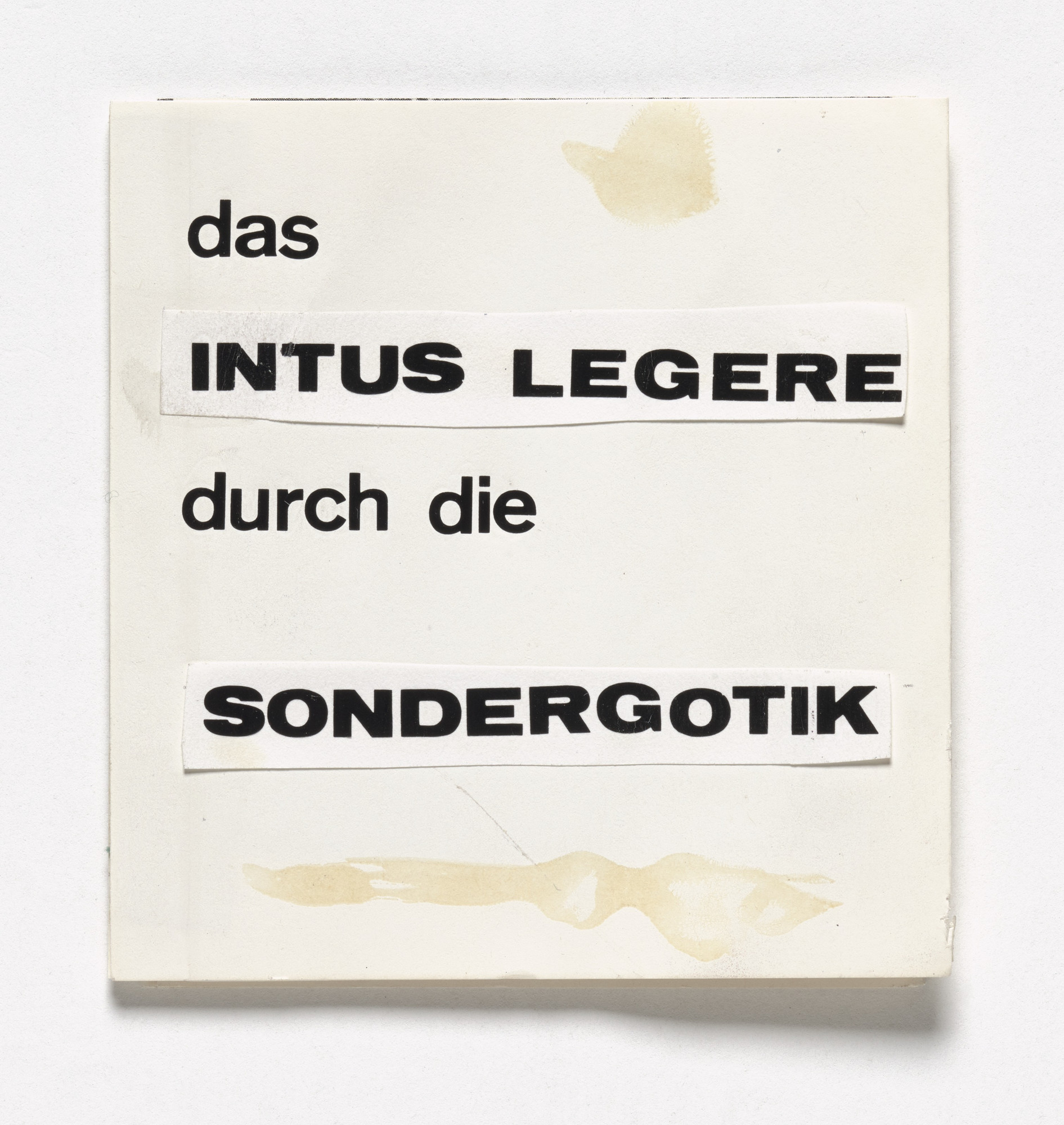 Rosemarie Trockel. Das Intus-Legere ( The Imbibed-Casual ) from Book Drafts
