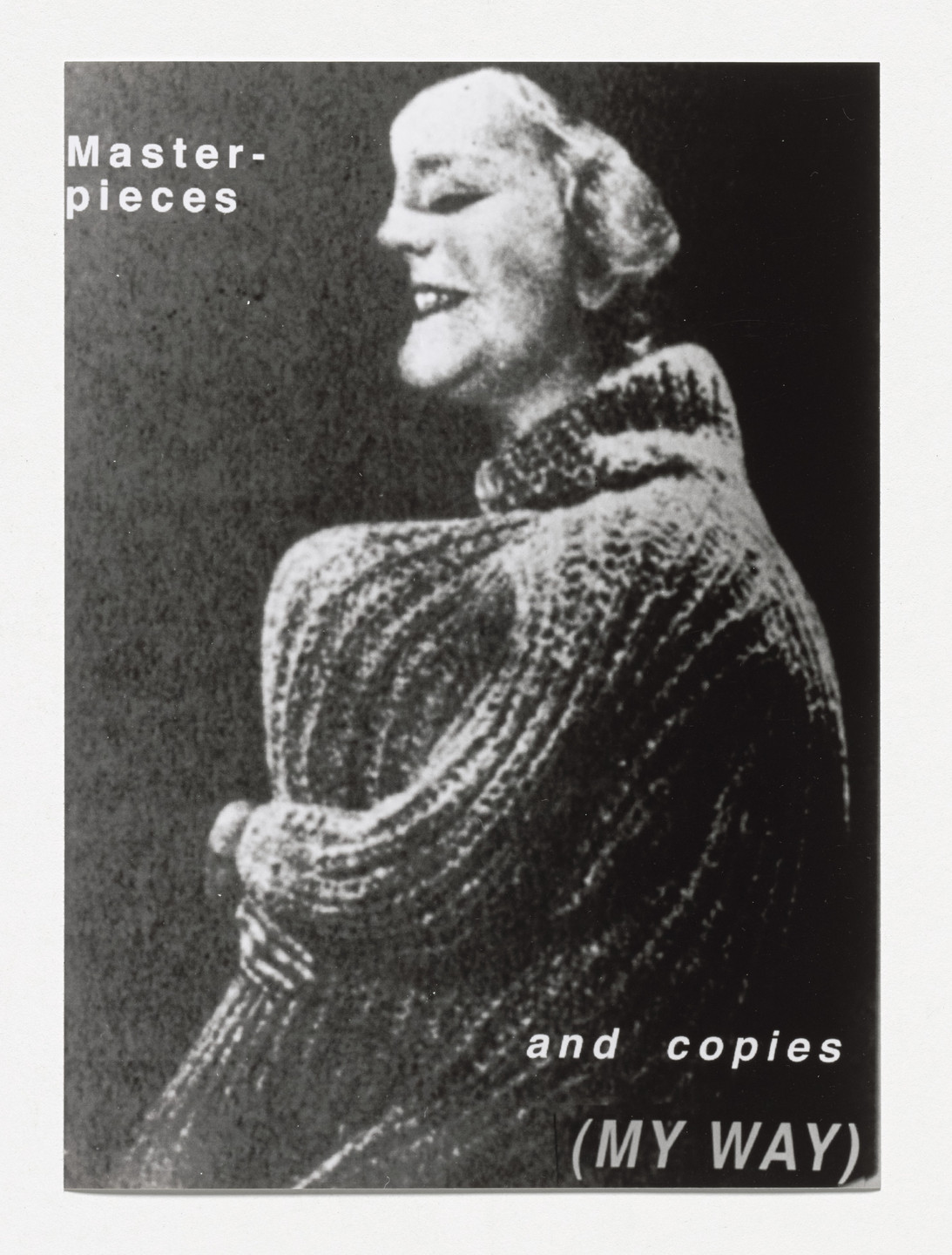 Rosemarie Trockel. My Way from Book Drafts. 1996