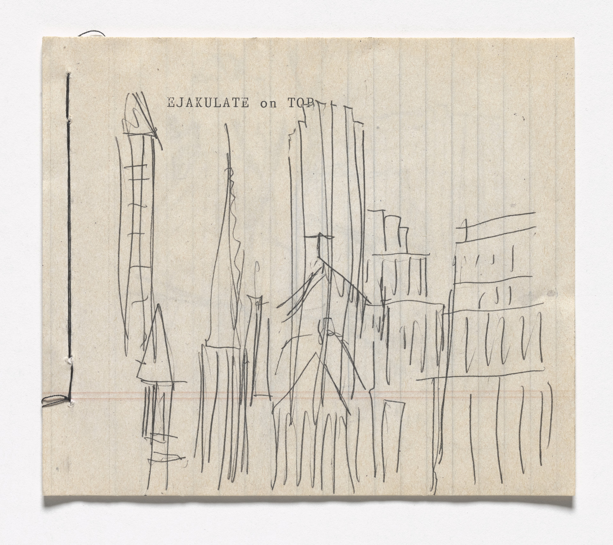 Rosemarie Trockel. Ejakulate on Top from Book Drafts