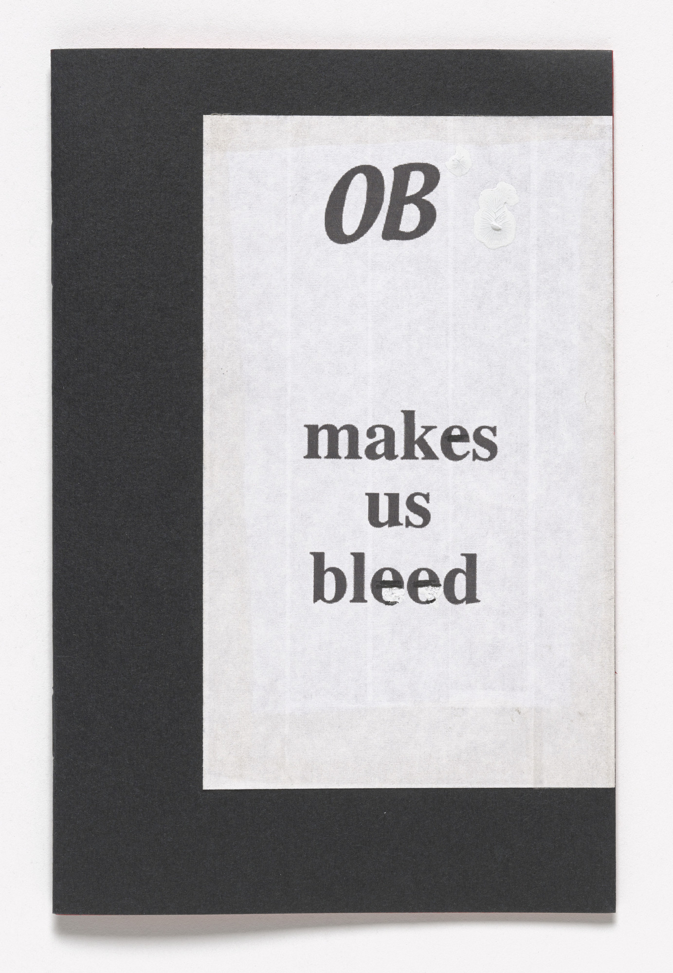 Rosemarie Trockel. OB makes us bleed from Book Drafts