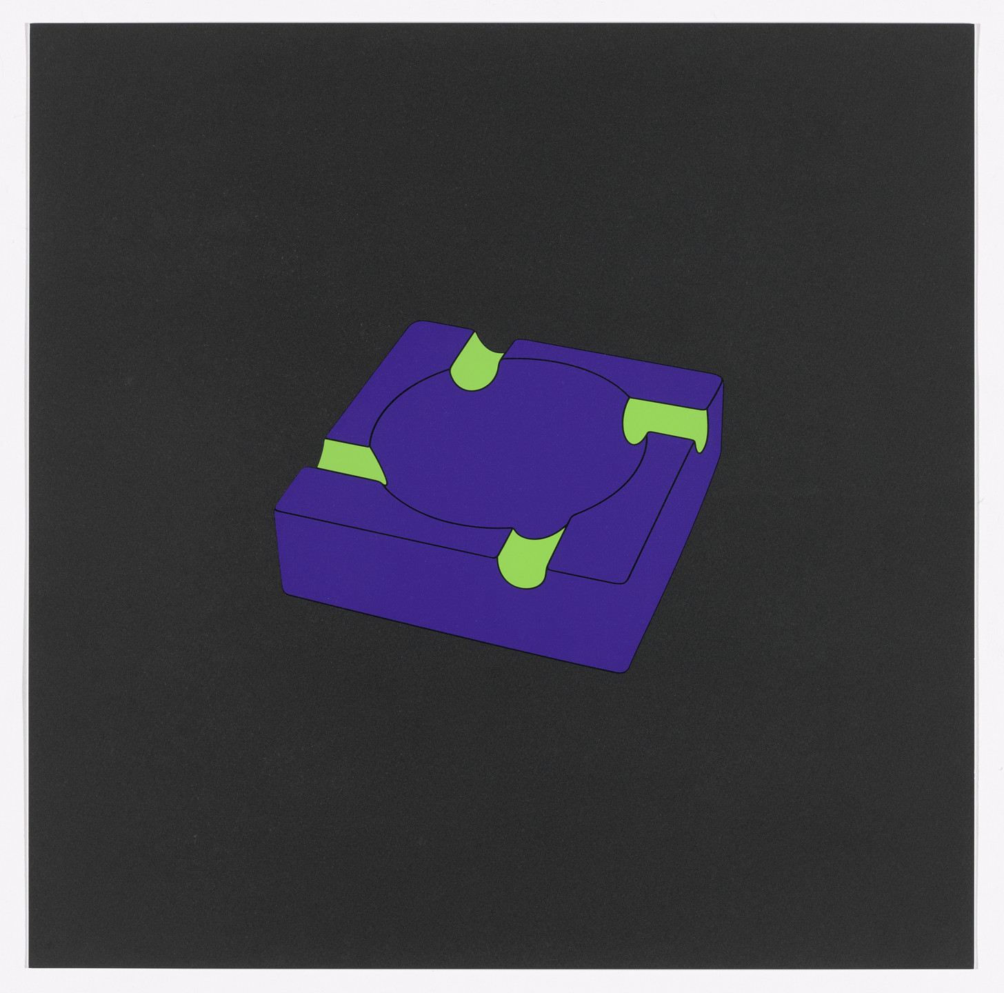 Michael Craig-Martin. Ashtray from Alan Cristea Gallery Twentieth Anniversary Portfolio. 2015