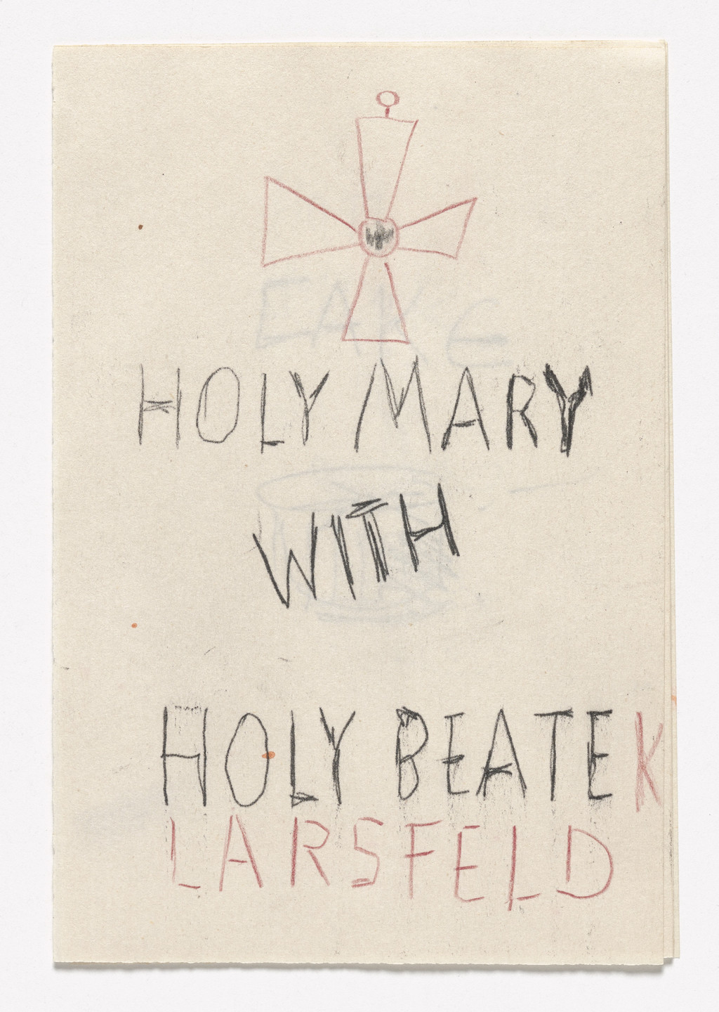 Rosemarie Trockel. Holy Mary from Book Drafts. 1978