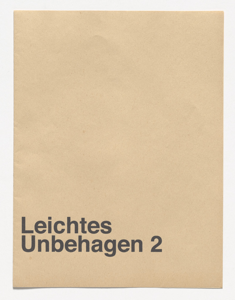 Leichtes Unbehagen 2 (Slight Discomfort 2) from Book Drafts