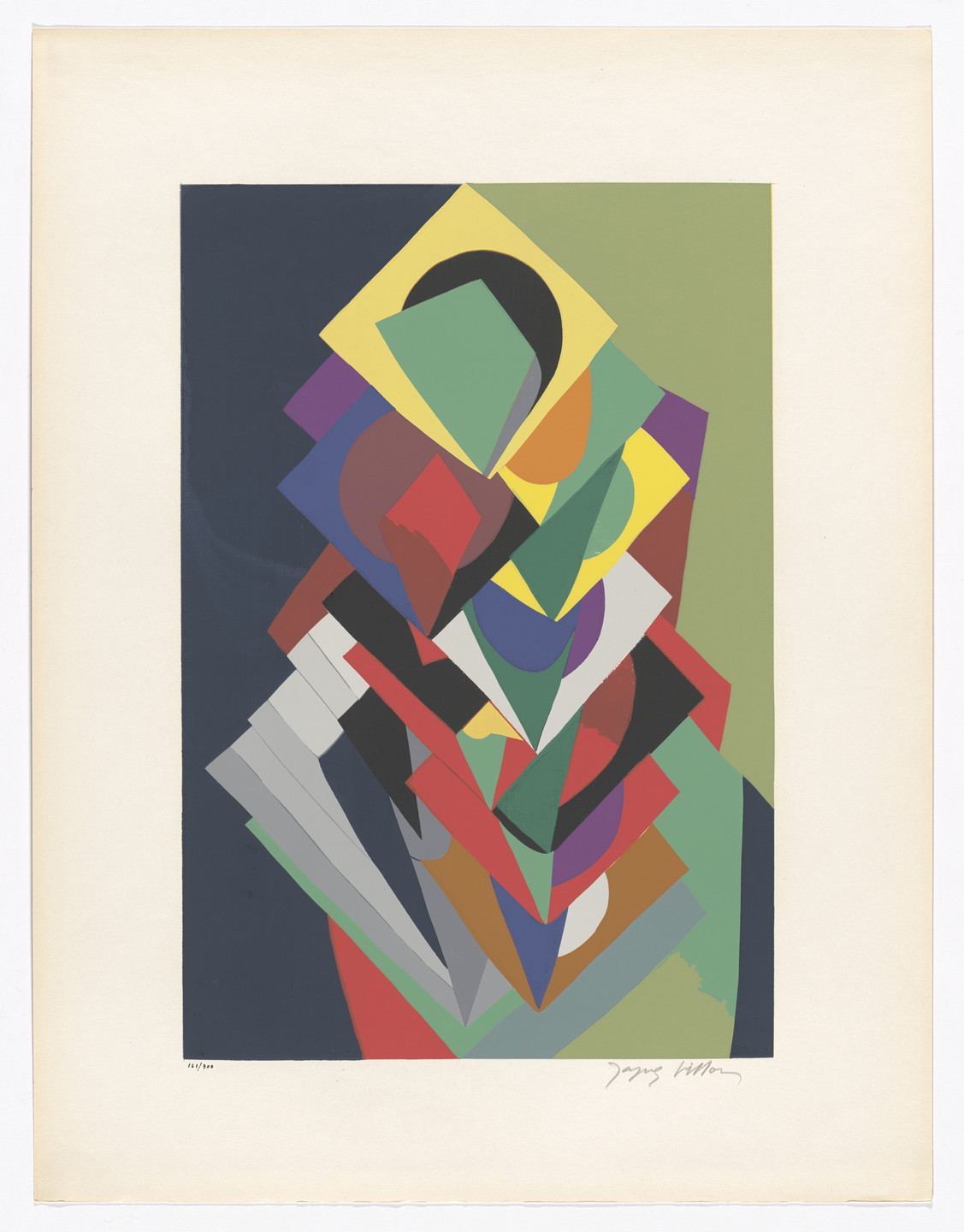 Jacques Villon. Small Cubist Painting (Petite peinture cubiste) from Art of Today, Masters of Abstract Art (Art d'aujourd'hui, maîtres de l'art abstrait), Album I. 1953 (original executed in 1921)