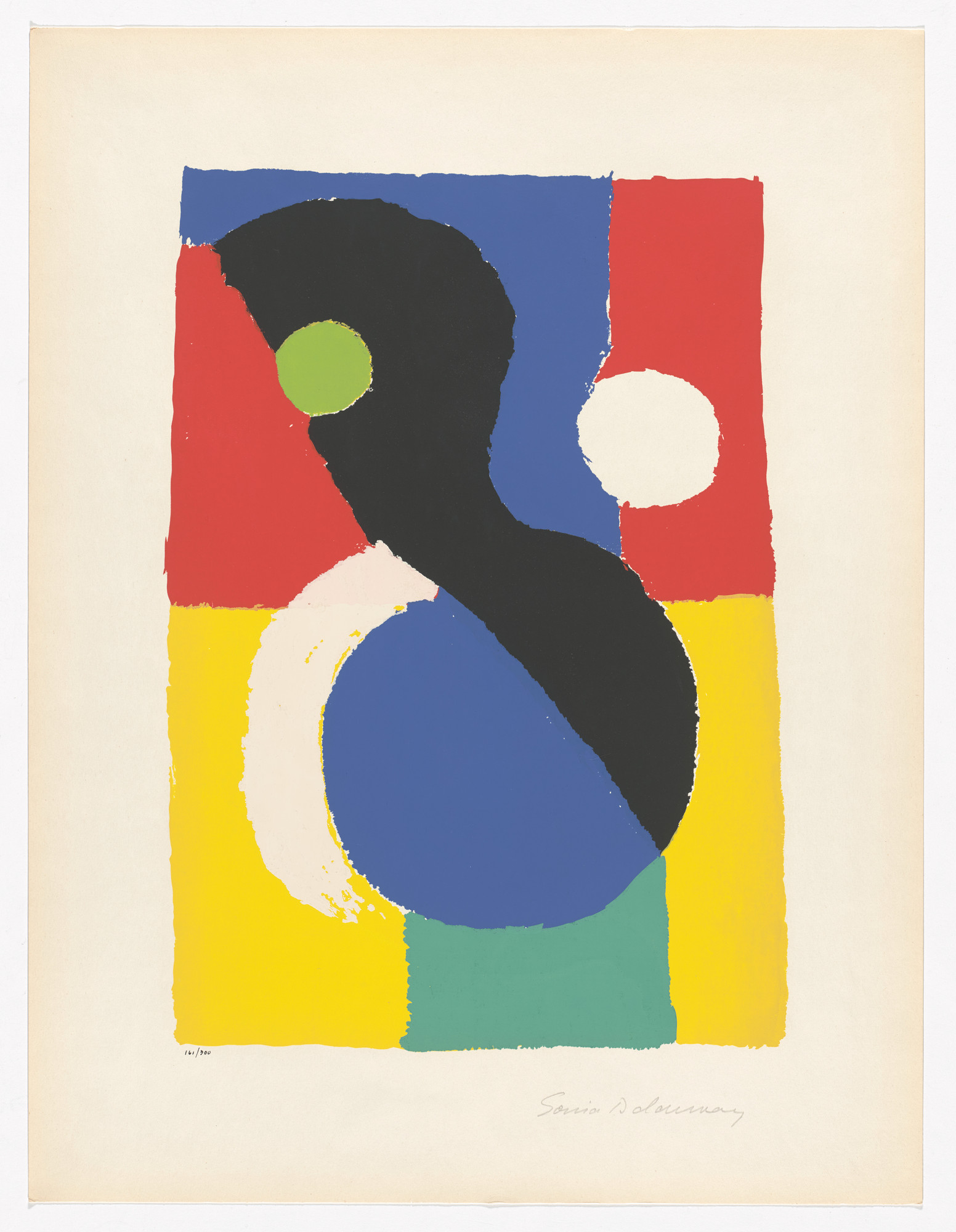 Sonia Delaunay. Gouache from Art of Today, Masters of Abstract Art (Art d'aujourd'hui, maîtres de l'art abstrait), Album I
