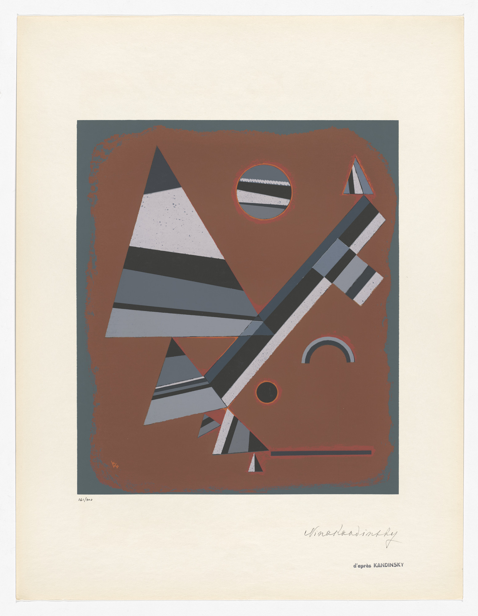 Vasily Kandinsky. Gray (Gris) from Art of Today, Masters of Abstract Art (Art d'aujourd'hui, maîtres de l'art abstrait), Album I