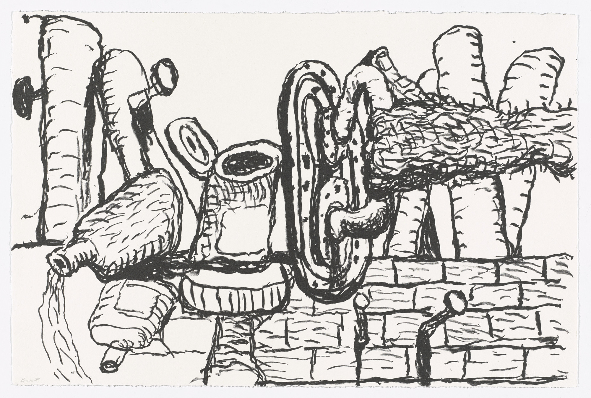 Philip Guston. Remains from Eight Lithographs to Benefit the Foundation for Contemporary Performance Arts, Inc.. 1981