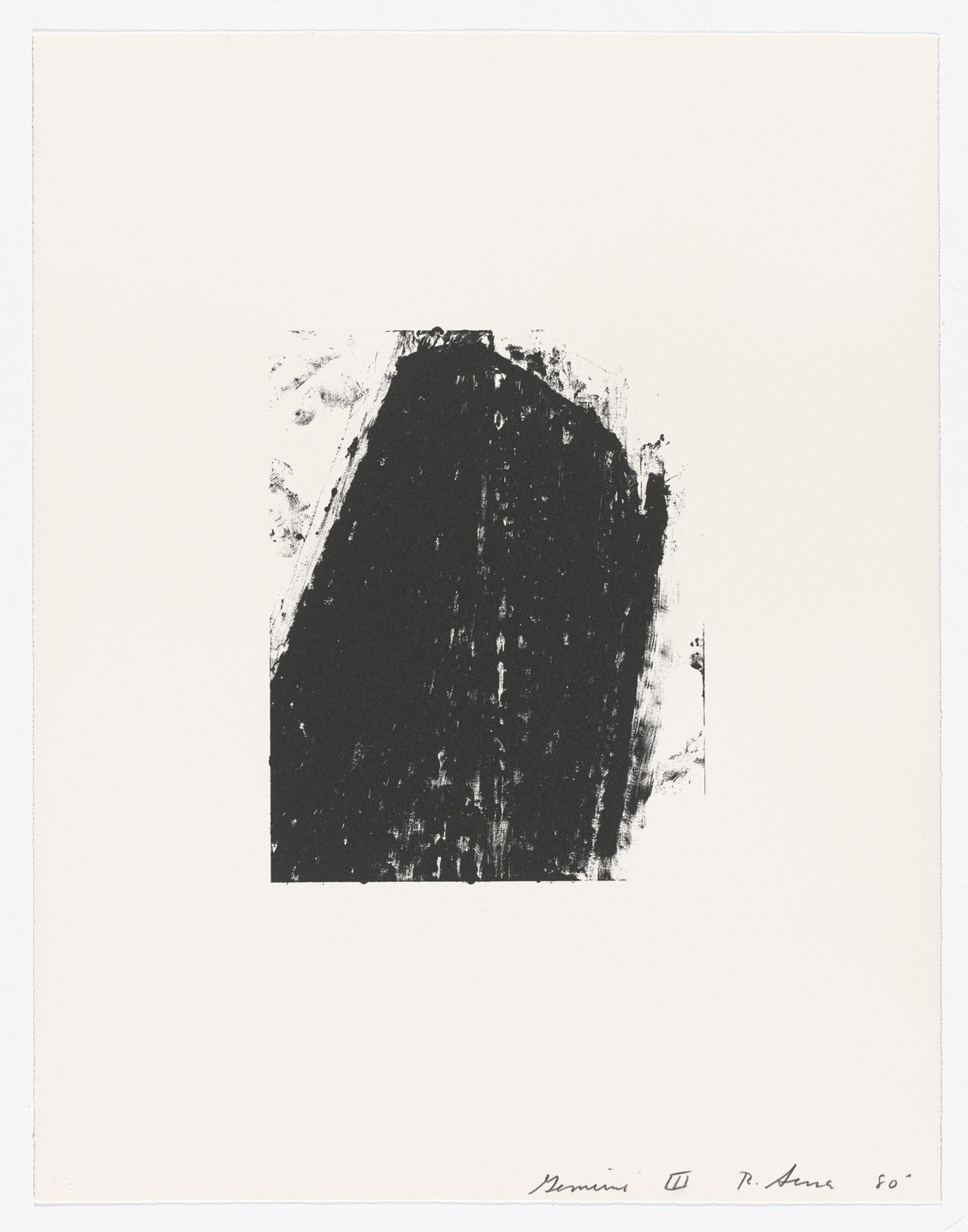 Richard Serra. Out the Window at the Square Diner from Eight Lithographs to Benefit the Foundation for Contemporary Performance Arts, Inc.. 1981