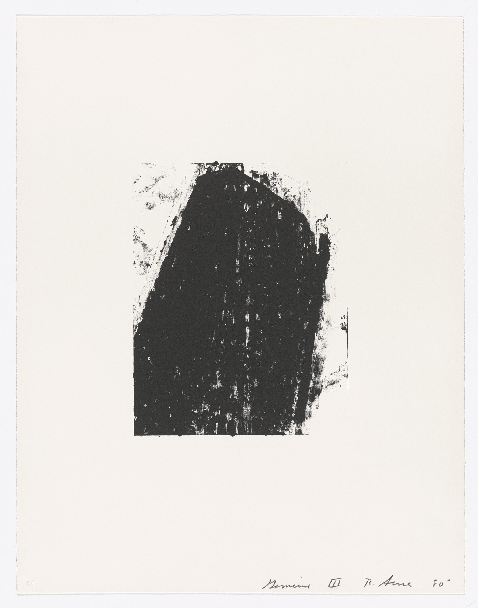 Richard Serra. Out the Window at the Square Diner from Eight Lithographs to Benefit the Foundation for Contemporary Performance Arts, Inc.