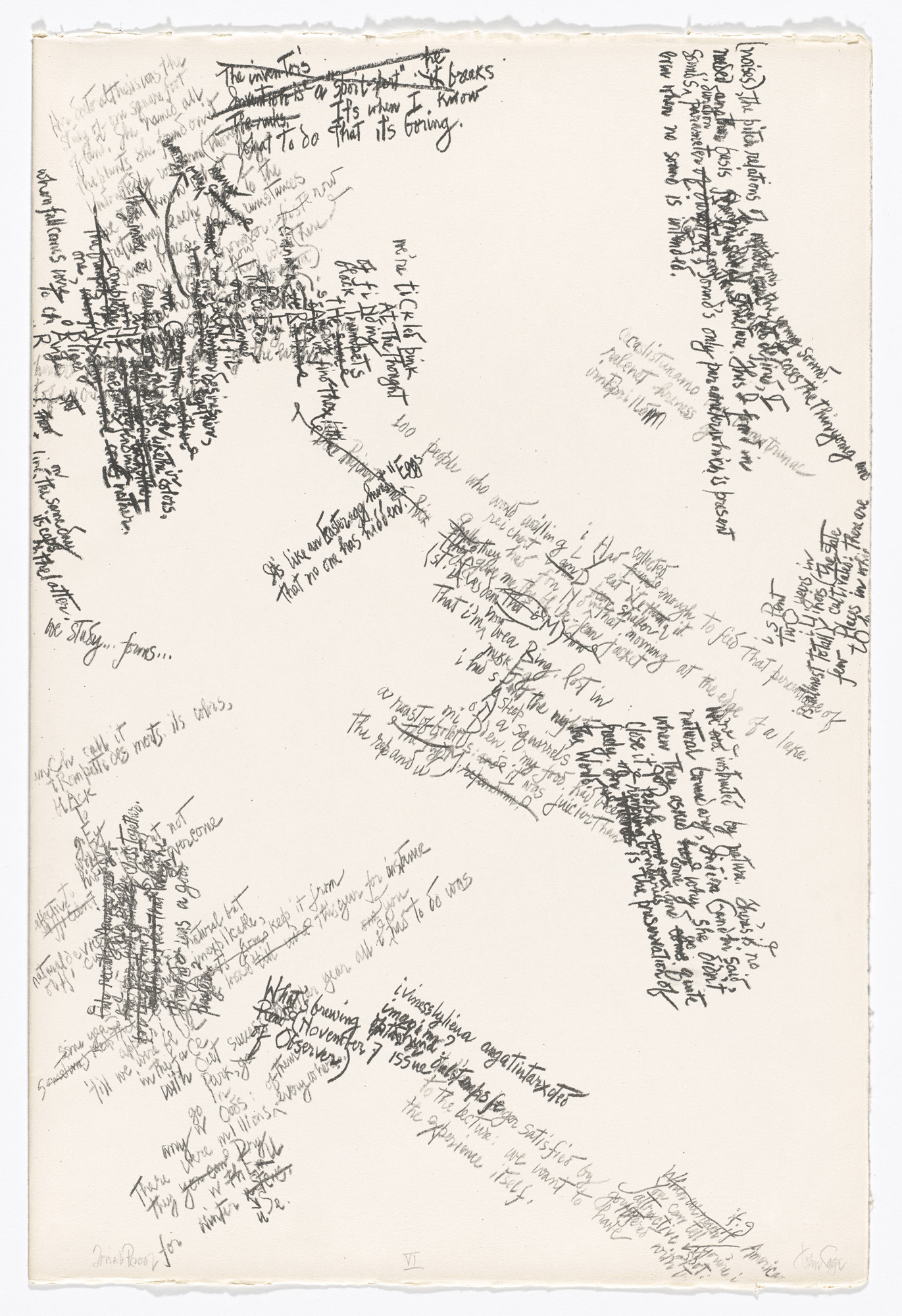 John Cage. VI (plate, folio 18) from Mushroom Book