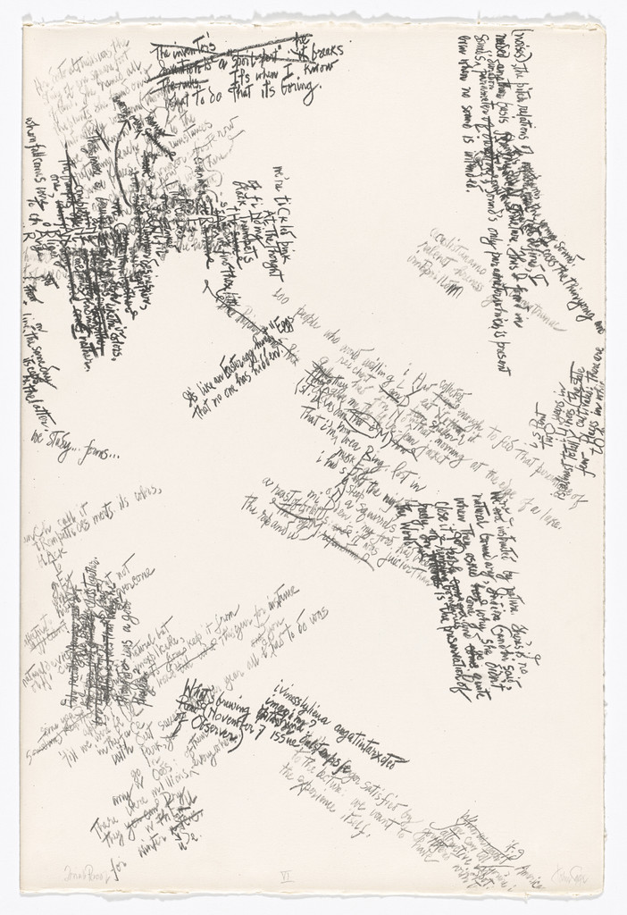 VI (plate, folio 18) from Mushroom Book, John Cage, 1972. (Print executed 1971-1972).
