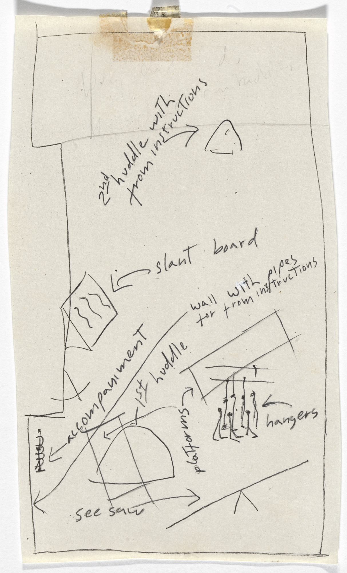 Simone Forti. Dance Constructions: Yoko Ono Chambers St. Loft Map
