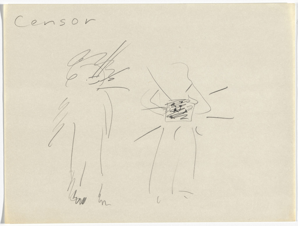Handbook in Motion: Original drawing from Censor