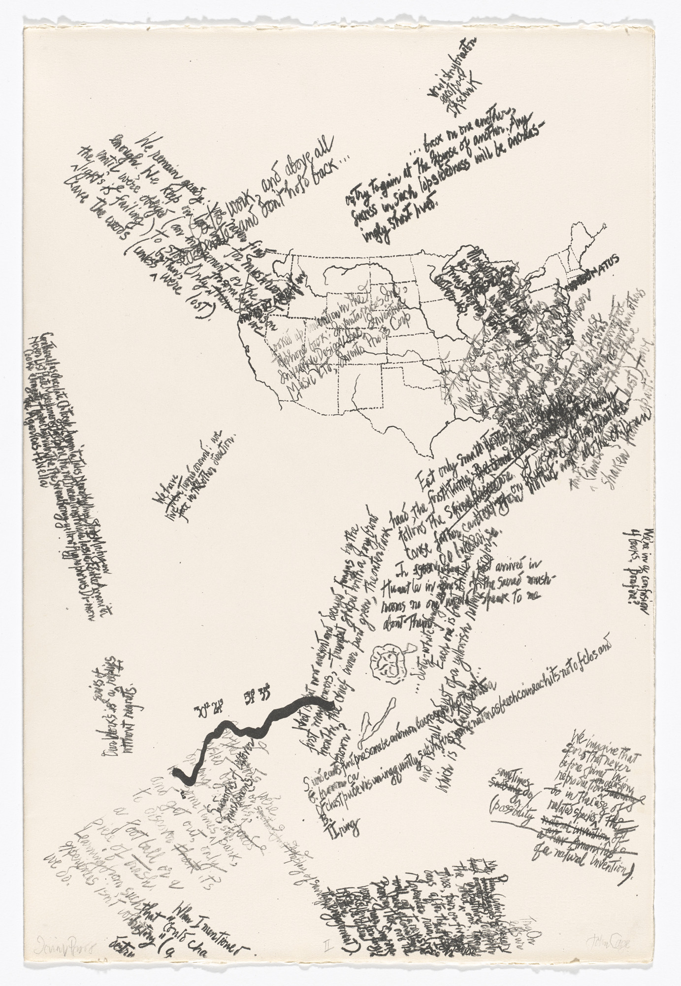 John Cage. II (plate, folio 6) from Mushroom Book