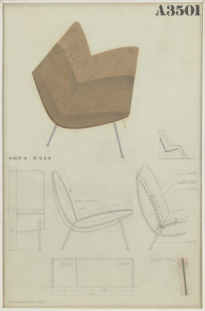 Sofa Unit (Entry Panel for MoMA Competition for Organic Design in Home Furnishings)