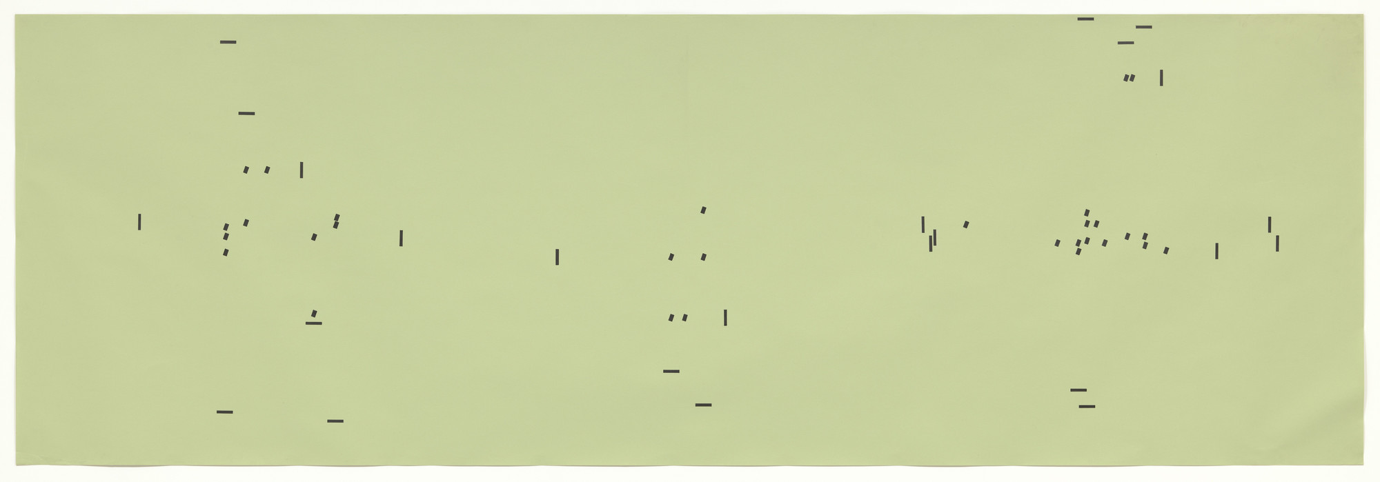 Barry Le Va. Pyramid: Center Points and Lengths (Through Points of Tangency): 3 Layers Separately Overlaid. (1974)