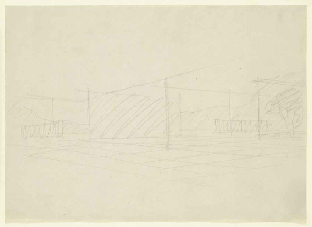 Museum for a Small City project (Perspective sketch)