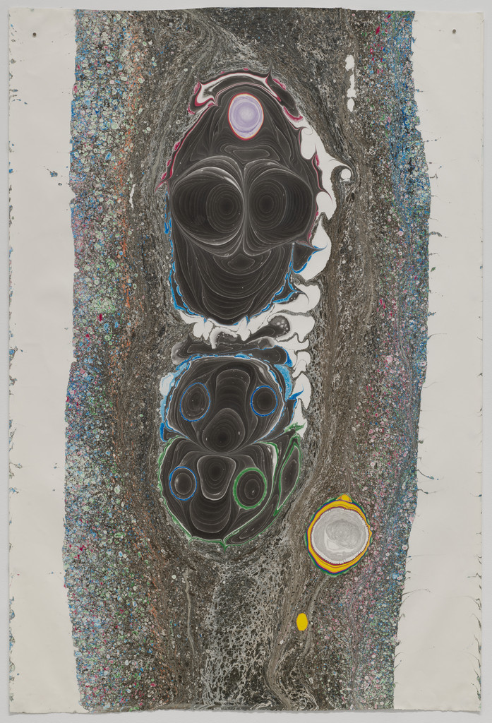 Unstable Talismanic Rendering 10 (with gratitude to master marbler Dirk Lange)