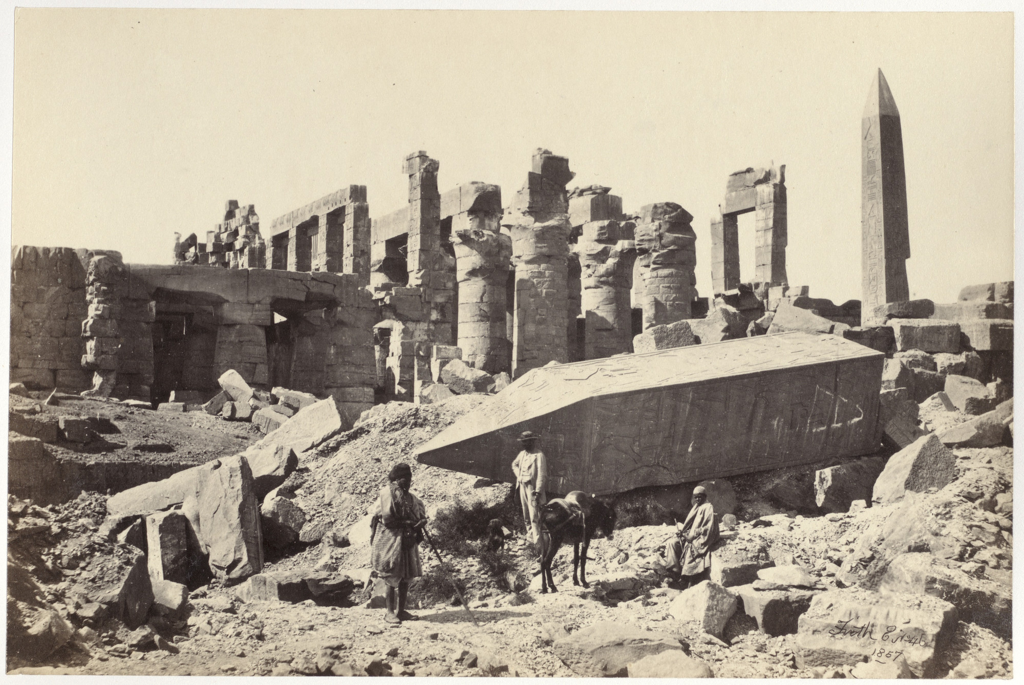 Francis Frith. The Broken Obelisk, Karnac from the album Egypt and Palestine. 1857