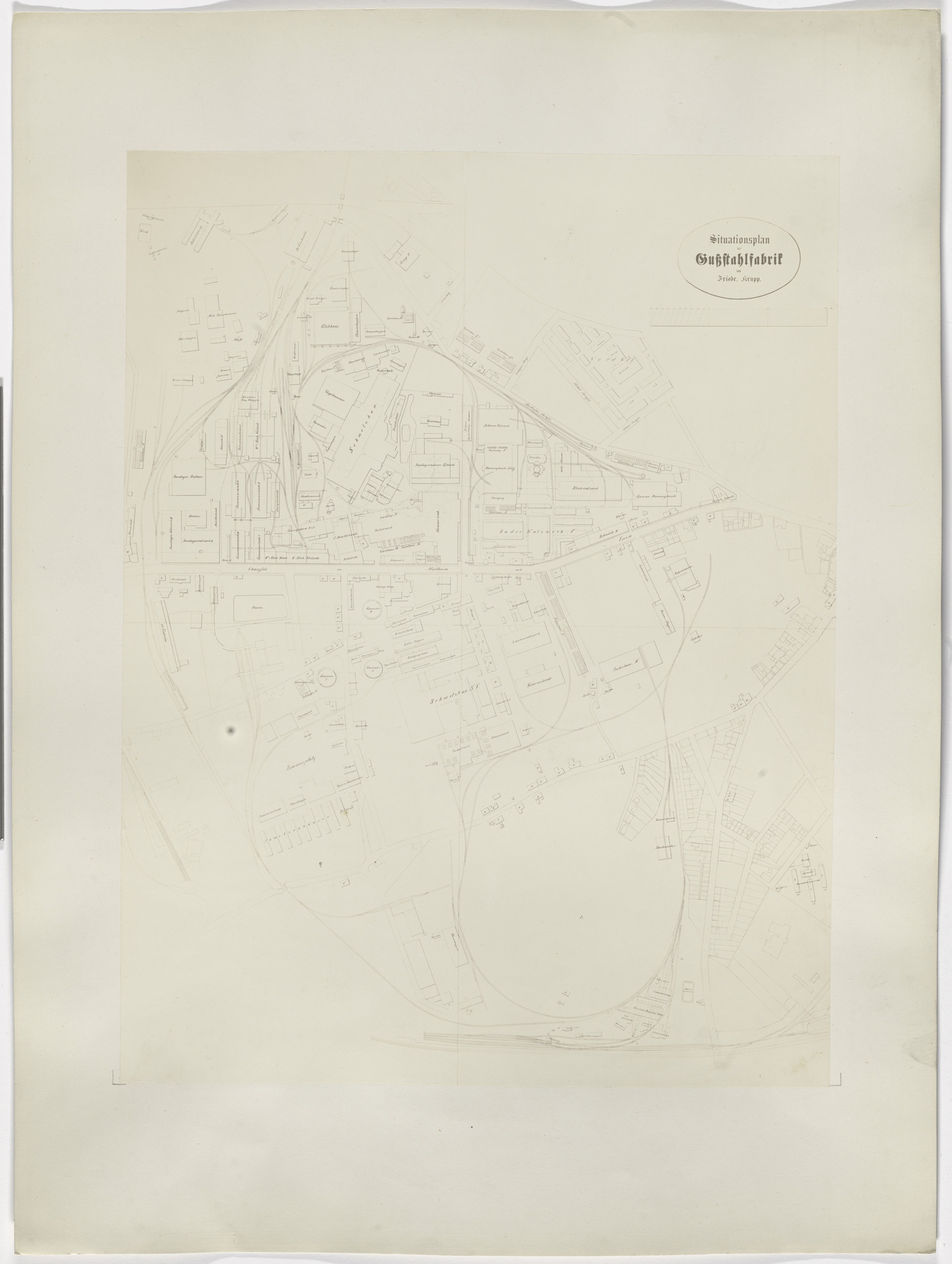 Hugo van Werden. Layout of Friedrich Krupp Cast Steel Works, Essen