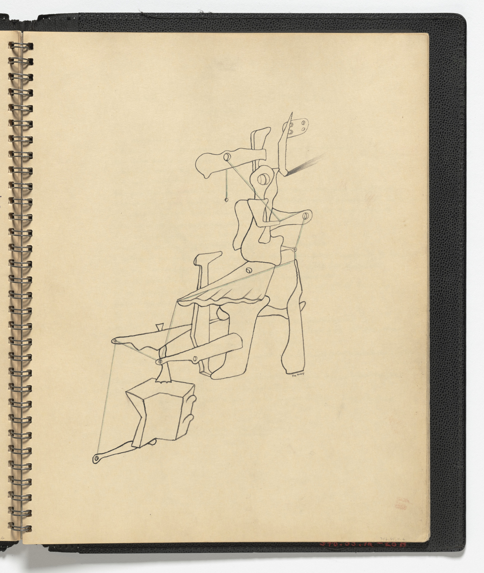 Yves Tanguy, André Breton. .a: Untitled (page from Breton-Tanguy Notebook), .b: Untitled (page from Breton-Tanguy Notebook)