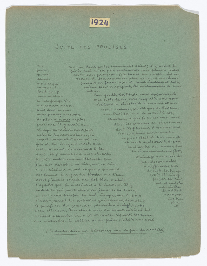 .a: Suite des Prodiges (1924), .b: Untitled (1925)