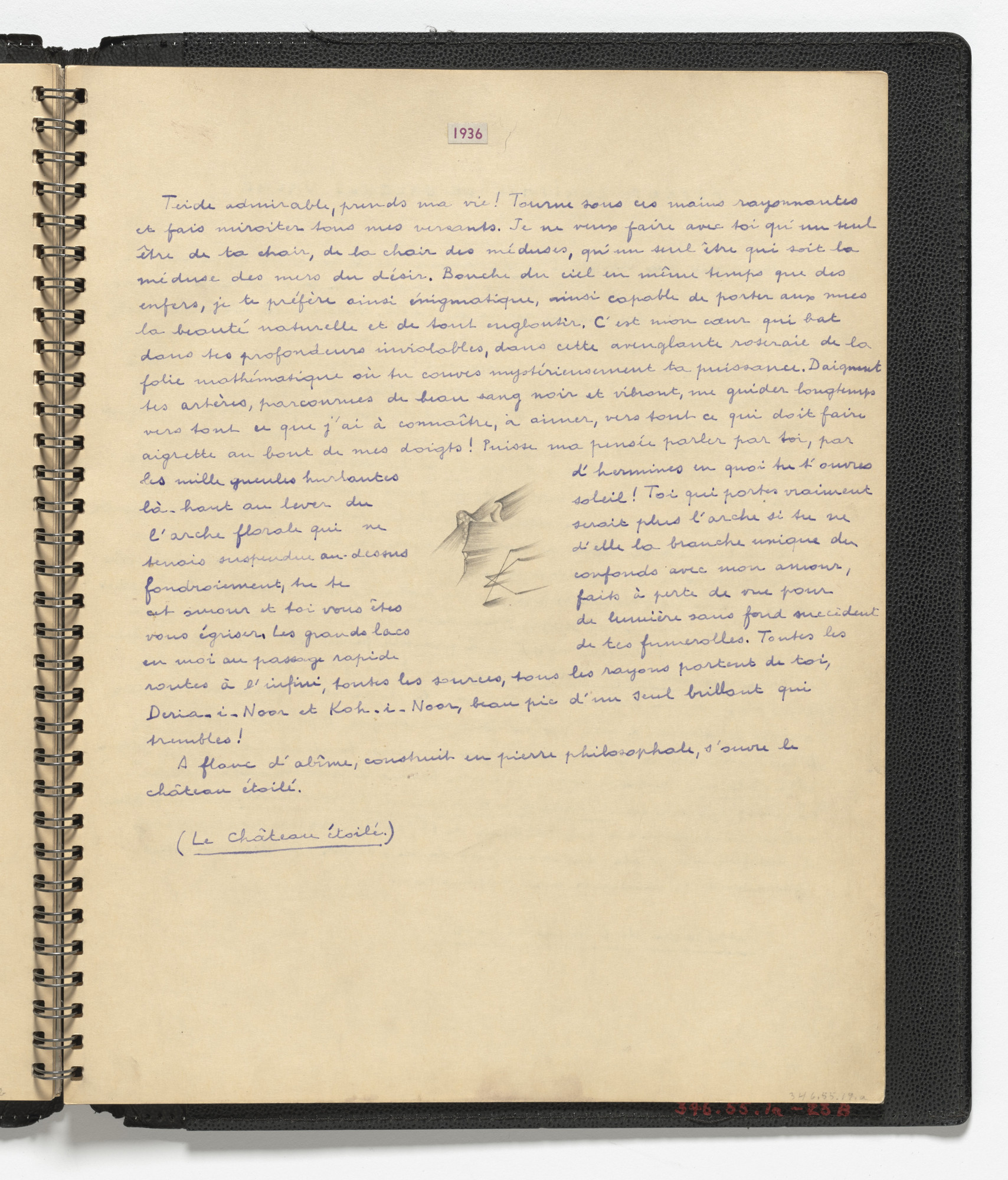 Yves Tanguy, André Breton. .a: Untitled (1936), .b: Aspect Zénithal de Jacques Vaché (1937)