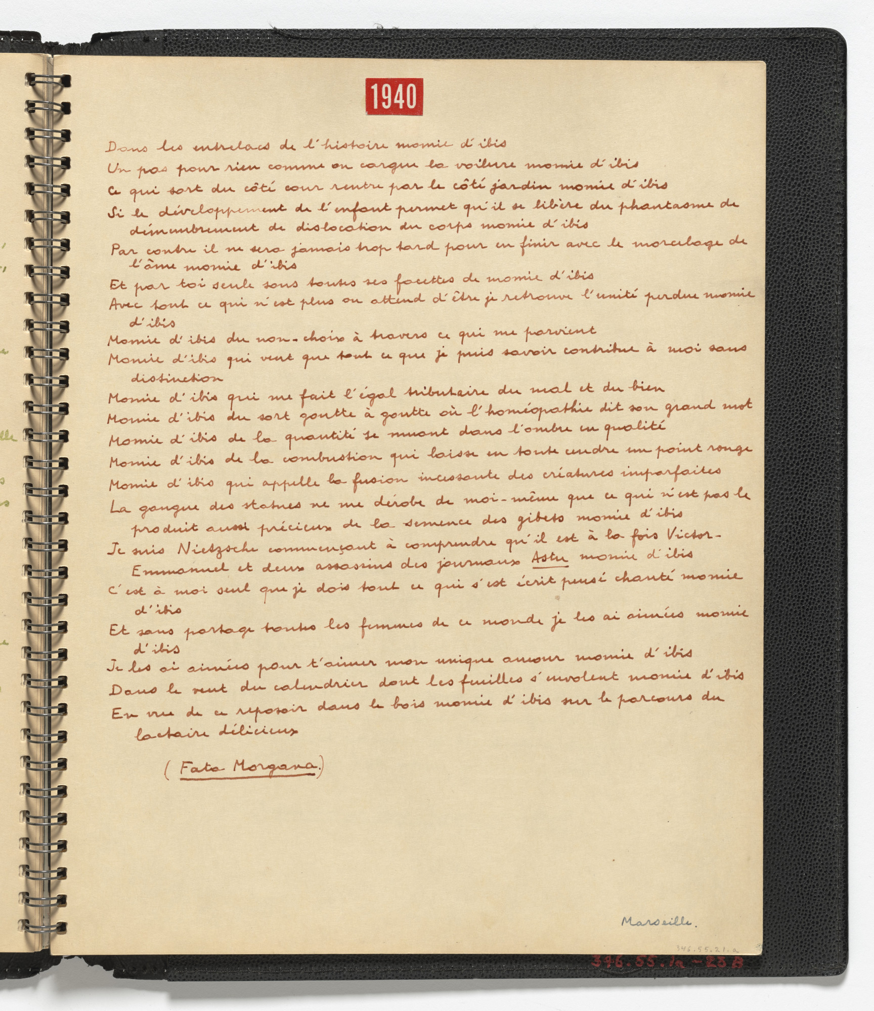 Yves Tanguy, André Breton. .a: Untitled (1940), .b: La Laterne Sourde (1941)