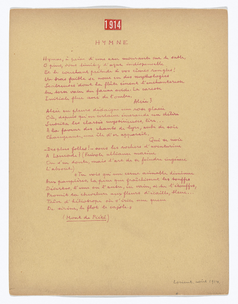 .a: Hymne (1914), .b: Façon (1915)