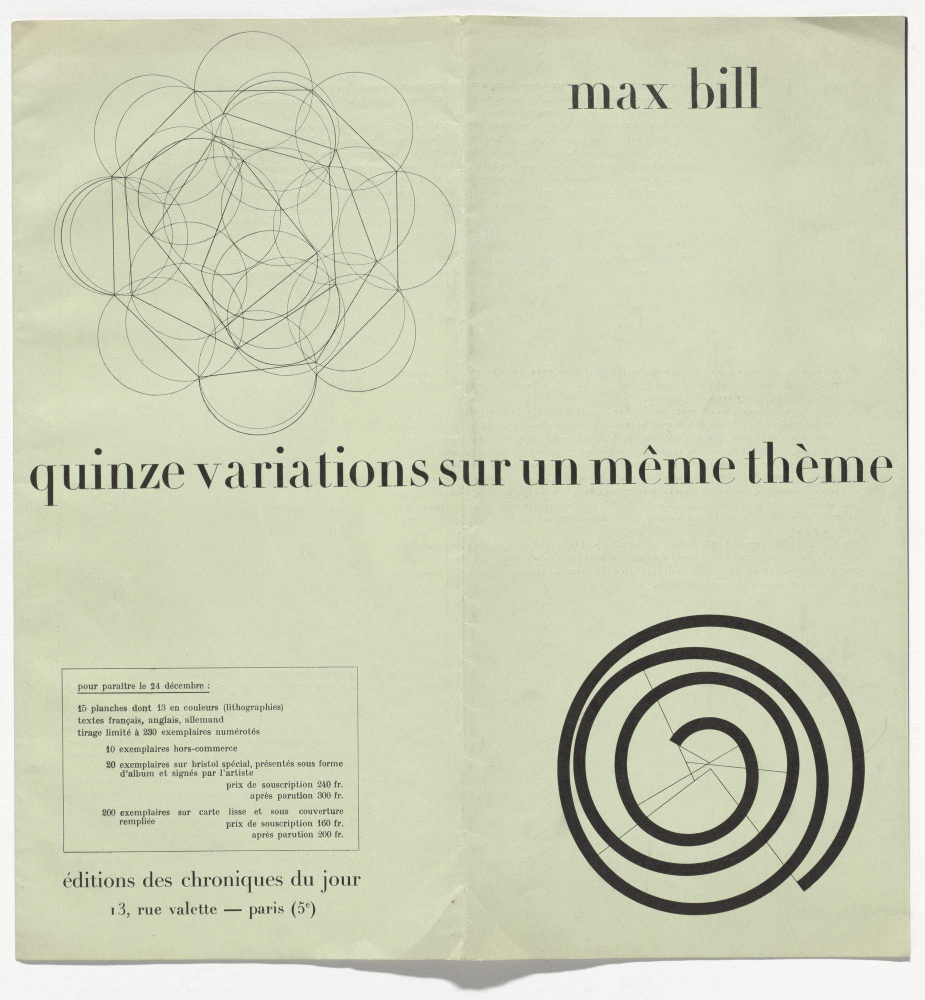 Max Bill. Quinze variations sur un même thème