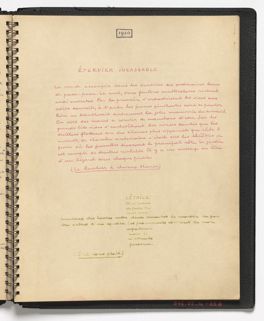 .a: Épervier Incassable (1920), .b: Untitled (1921)