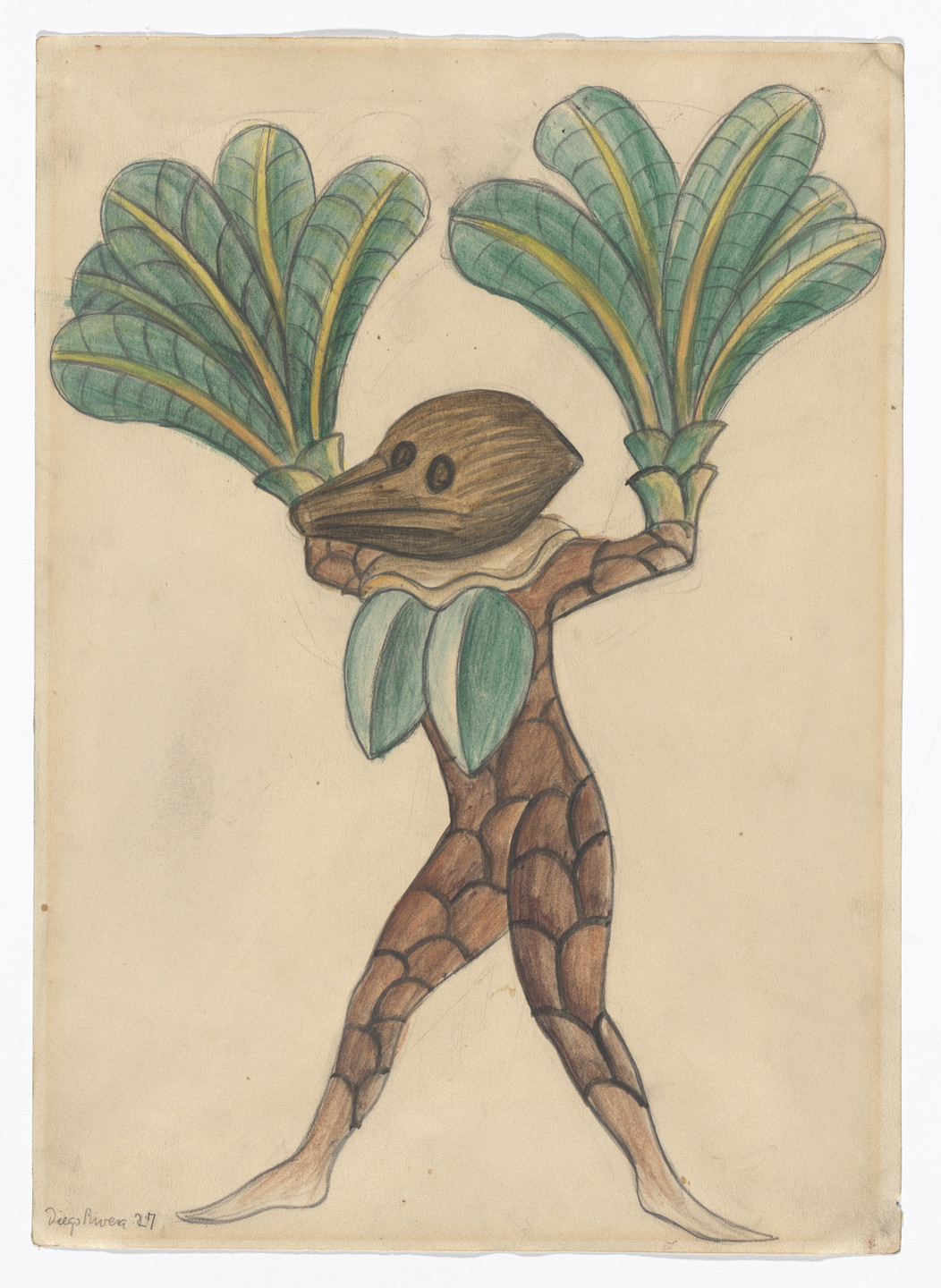 Diego Rivera. Cocoa Nut. Costume design for the ballet H.P. (Horsepower). 1927