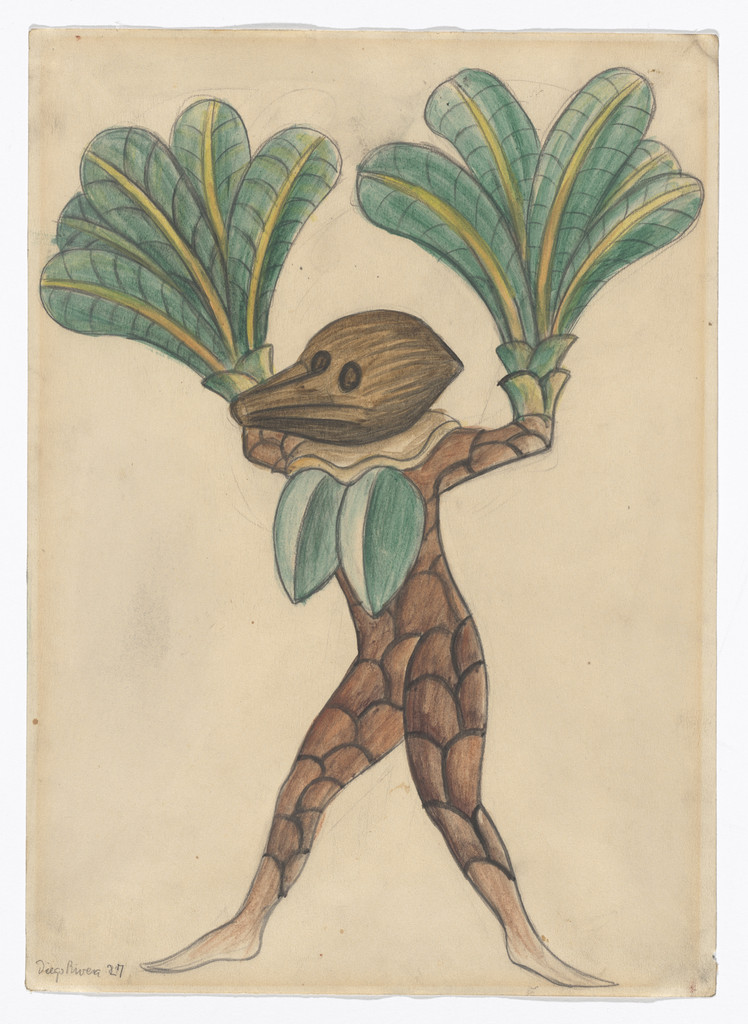 Cocoa Nut. Costume design for the ballet H.P. (Horsepower) by Diego Rivera