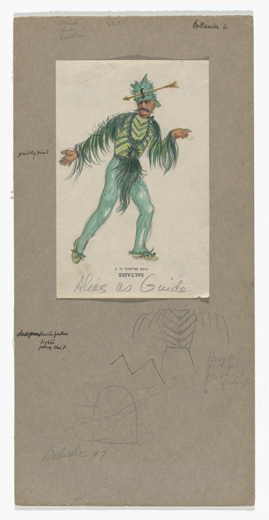 Alias as Guide. Costume design for the ballet Billy the Kid