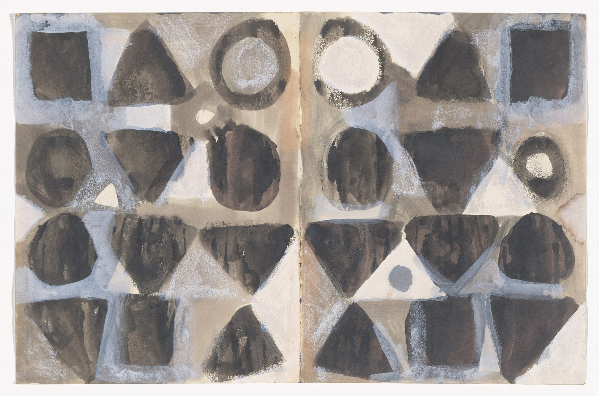 Ray Yoshida. Untitled (Triangle and Circles)