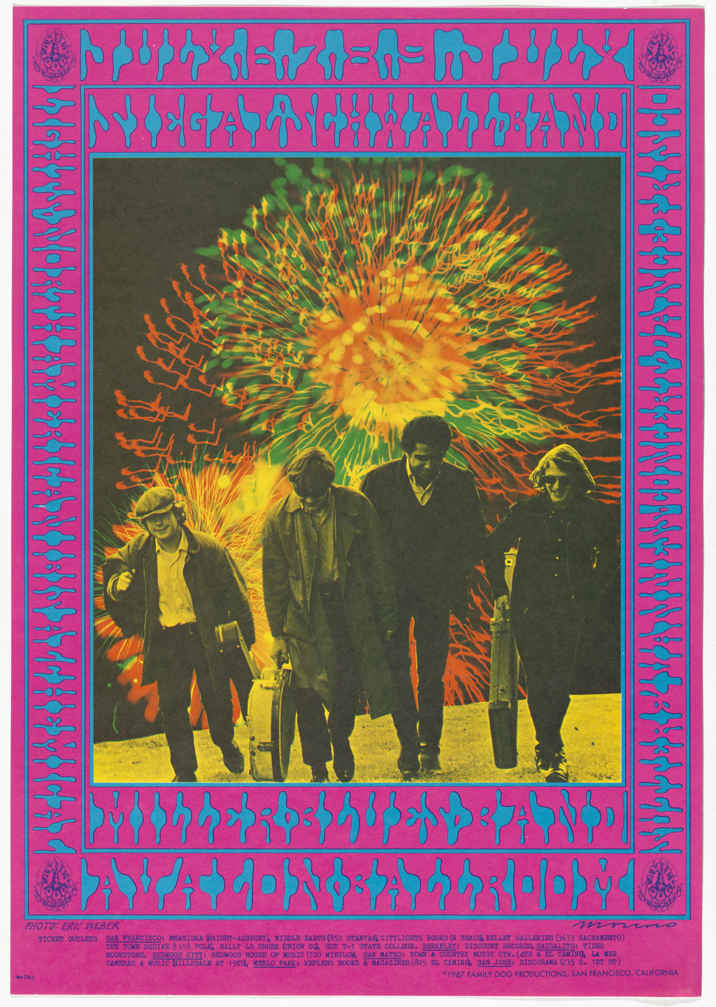 1967 familydog Victor Moscoso ビンテージ ポスター Victor Moscoso, Eric Webber. Siegel Schwall Band, Miller