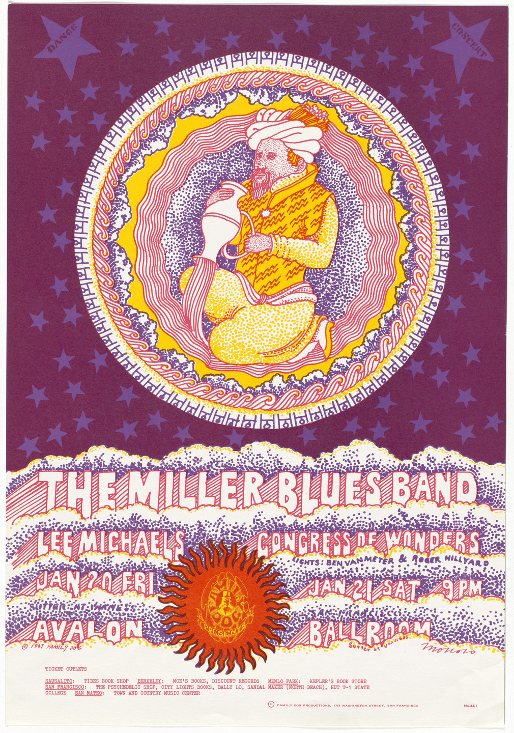 Victor Moscoso. The Miller Blues Band, Lee Michaels, Congress of Wonders. 1967