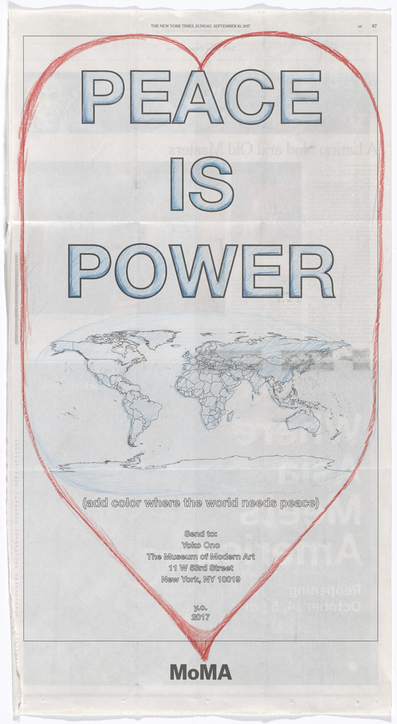 Yoko Ono. Power of Peace. 2017